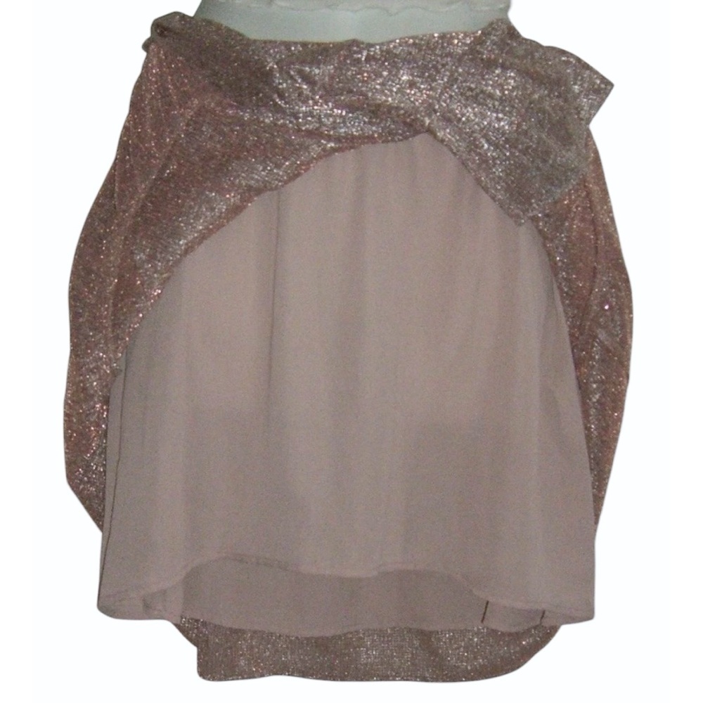 IRO Paris Skirt Pink Silver Metallic Ruffle y2k Kawaii Coquette McBling Fairy M - Picture 6 of 10